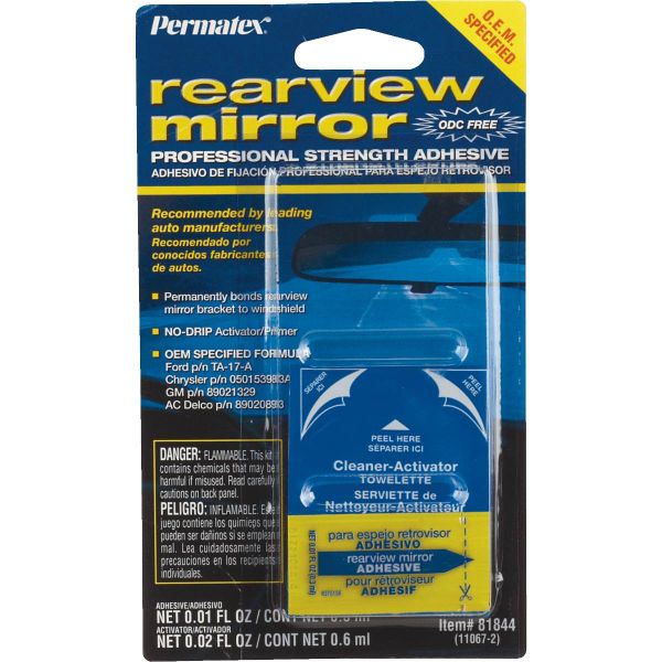 Permatex 81844 Permatex Rearview Mirror Adhesive Kit (81844)