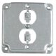 4IN SQ 2-OUTLET MEATL BOX COVER