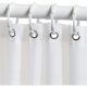 70 In. x 72 In. White Fabric Shower Curtain