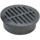 4IN BLACK ROUND GRATE