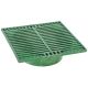 9IN GREEN SQUARE GRATE