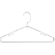 10 WHITE PLASTIC HANGERS