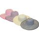 43F6-EA-DB-4 ASSTD STRIPED STRAW HAT