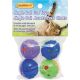 4PK RAINBW BALLS CAT TOY