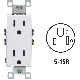 WHITE DUPLEX OUTLET