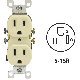 IV DUPLEX OUTLET  15 A 125V