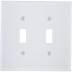 WHT 2-TOGGLE WALL PLATE