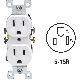 WHT DUPLEX OUTLET