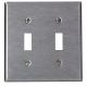 SS 2-TOGGLE WALL PLATE