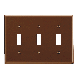 BRN 3-TOGGLE WALL PLATE