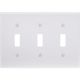 WHT 3-TOGGLE WALL PLATE