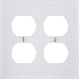 WHT 4-OUTLET WALL PLATE