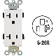 WHITE DUPLEX OUTLET