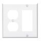 WHT COMBO WALL PLATE