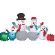 11176 AIRBLOWN SNOWMAN FAMILY